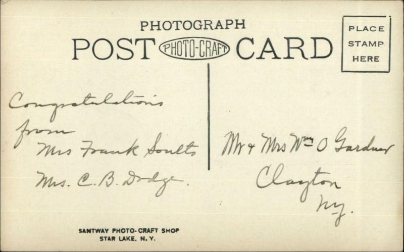 Great Bend Jefferson County NY Santway Real Photo Postcard c1910