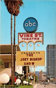 Hollywood CA California VINE ST THEATRE Joey Bishop Show/ABC TV ca1960s Postcard