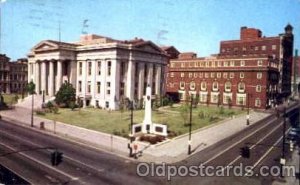 The First National Bank of Louisville KY, USA 1957 light postal marking on fr...