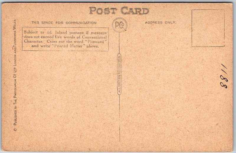 Haddon Hall Banquetting Hall Bakewell England Interior Postcard