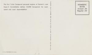 Eastern Airlines SUPER-C CONSTELLATION Postcard Aircraft Aviation