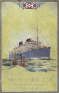 Union Castle Steamship Line Carnavon Castle Ryal Mail Africa Poster Art PC G19