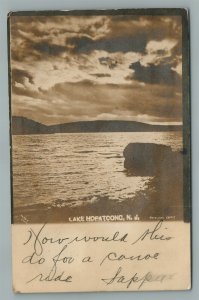 LAKE HOPATCONG NJ 1906 ANTIQUE REAL PHOTO POSTCARD RPPC