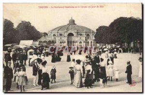 Troyes Postcard The Old boulervard Gambetta and the circus one day festival (...