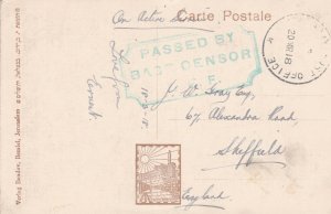 Censor EEF Mandat K 1918 Israel Palestine Jaffa PC Active Service Israel Bezalel