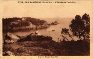 CPA Ile de BRÉHAT - L'Entrée du Poert-Clos - Départ d'une (243365)
