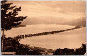 Ama-No-Hashidate Heavenly Bridge Long Sand Bar Pine Trees Miyazu Bay Postcard