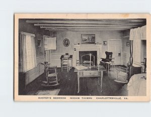 Postcard Master's Bedroom, Michie Tavern, Charlottesville, Virginia