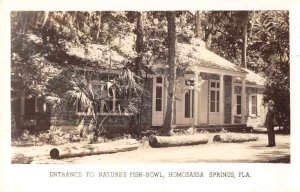 Homosassa Springs Florida Nature's Fish Bowl Entrance Real Photo PC JJ658927