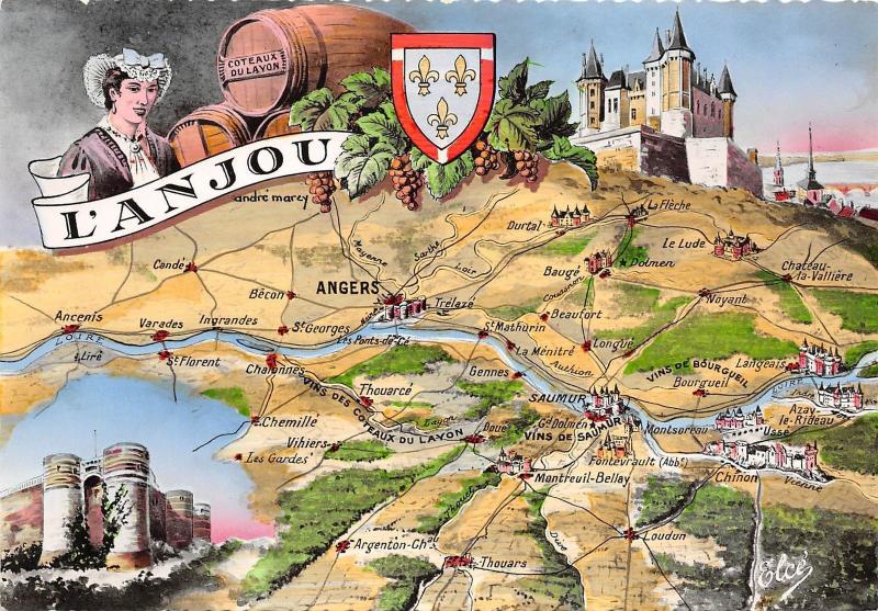 BR42926 L Anjou Map cartes geographiques