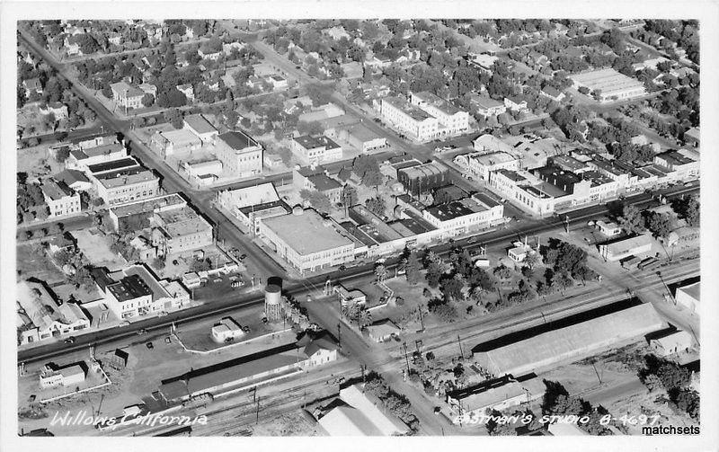 1940s Aerial View Willows California Eastman RPPC real photo postcard 11065 United States