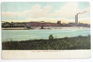 VINTAGE 1912 POSTCARD WEST VIRGINIA PULP MILL MECHANICVILLE NY