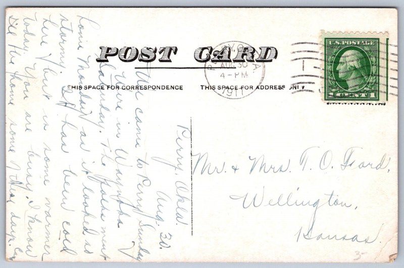 K27/ Perry Oklahoma Postcard c1910 New high School 404