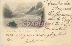 Old Postcard The Sea of ??Ice Pictures Taking Montenvers (map 1900)