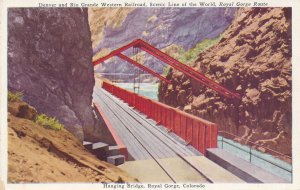 Hanging Railroad Bridge at Royal Gorge CO, Colorado - WB