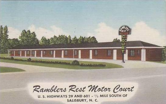 North Carolina Salisbury Ramblers Rest Motor Court