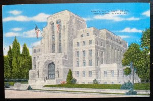 Vintage Postcard 1930-1945 Reno County Courthouse, Hutchison, Kansas