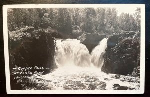 Vintage Postcard 1941 Copper Falls, State Park, Mellen, Wisconsin WI (RPPC)