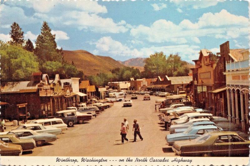 Winthrop Washingtonon The North Cascades Highway Postcard 1960s
