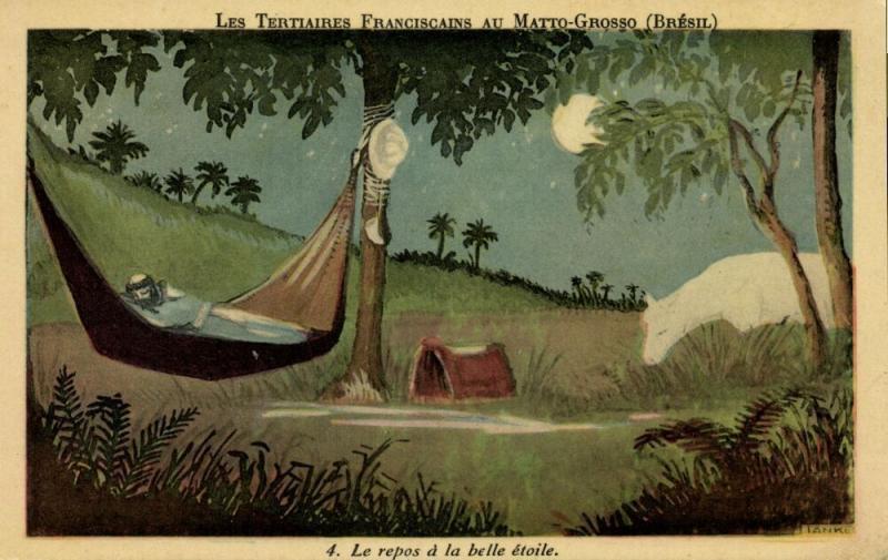 brazil, MATTO GROSSO, The Tertiary Franciscans Mission, Resting (1930s)