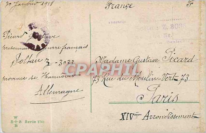 Postcard Old Houses Germany