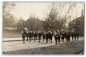 1910 Marching Band Atlanta Georgia GA RPPC Photo Posted Antique Postcard