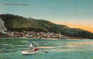 c.1907-15 Fishermen Boat Island of Taboga Panama Postcard 10C1-56