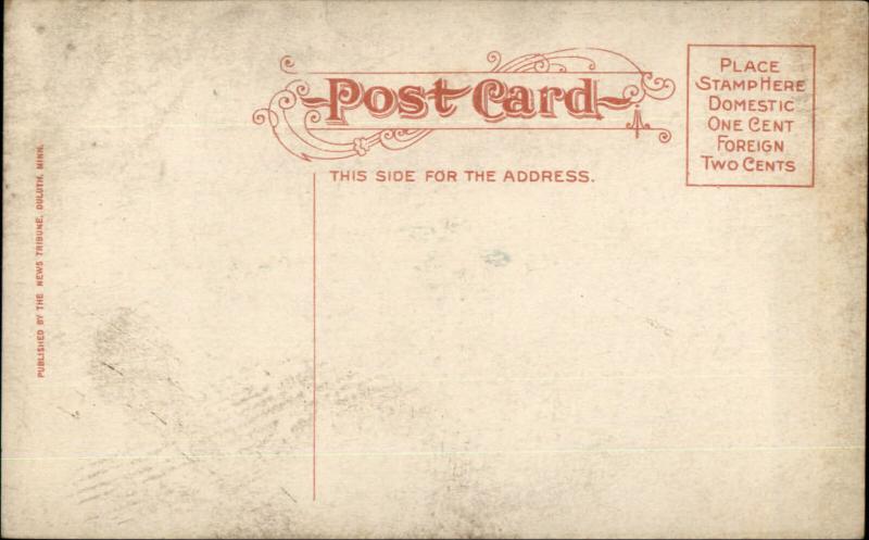 Publ in Duluth MN Shaft House Underground Mine Mining c1910 Postcard