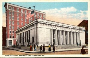 Pennsylvania Johnstown Post Office and Mayer Building 1917 Curteich