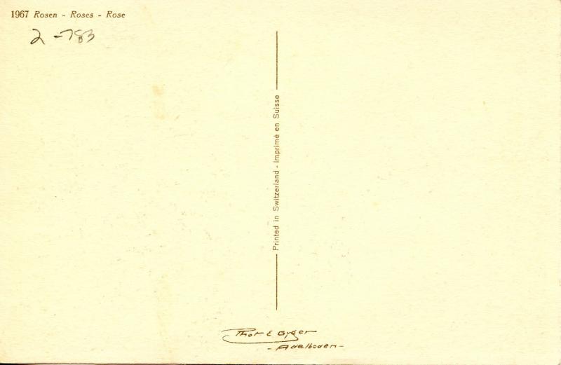 Flowers -  Rose                             (Thor & Gyger #1967)