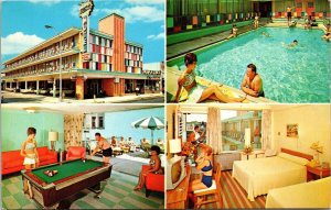 Fiesta Motel Tennessee Avenue Altantic City New Jersey NJ Multiview Postcard 