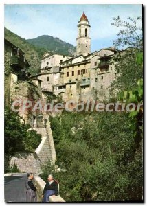 Postcard Modern Luceram Medieval Village Church