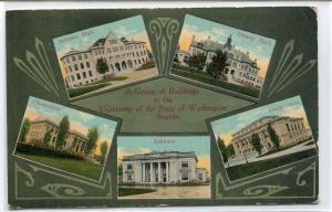 University Washington Seattle WA Multi View 1914 postcard