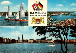 Germany Hamburg Rund Um Die Alster Multi View 1962