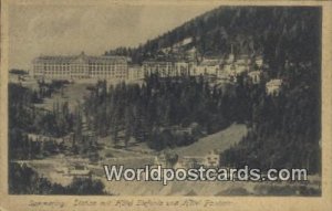 Station mit Hotel Stefanie und Hotel Panhans Semmering Austria 1924 