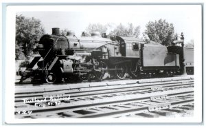 c1950's Rutland Vermont VT, Railroad Locomotive Train RPPC Photo Postcard