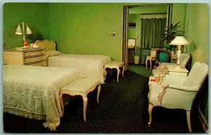 Princess Lee Motel Interior Richmond Virginia VA UNP Chrome Postcard F6