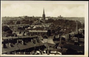 norfolk, NORWICH, Panorama from St. James Hill 30s RPPC