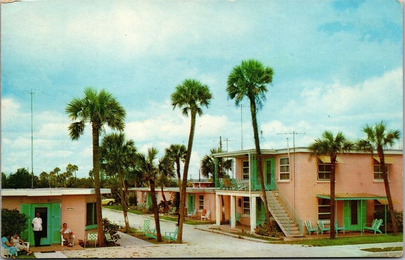 Vtg Daytona Beach Florida FL Coastwise Cottages Motel Rooms 1950s Postcard