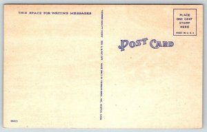 Vintage Massachusetts Postcard -  Ocean Park  Boats Arriving  Oak Bluffs