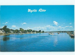Pre-1980 RIVER SCENE Mystic - Near Groton & Stonington Connecticut CT AE5795