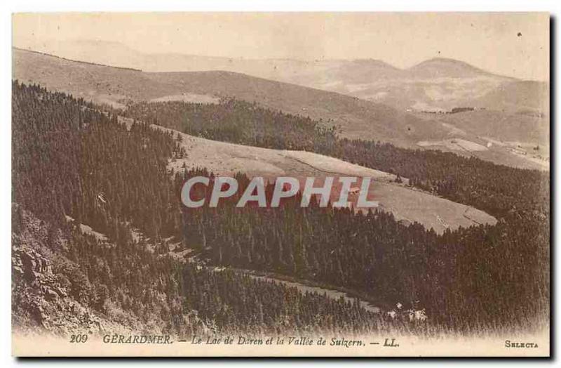Old Postcard Gerardmer Lake Daren and Vallee Sulzern