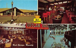 Rock Springs Wyoming 1960s Postcard Outlaw Inn Motel