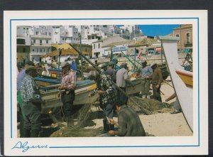 Portugal Postcard - Fishermen at Albufeira, Algarve   RR6574