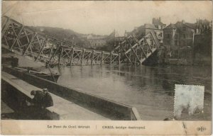 CPA creil le pont de creil destroyed not only (1208093) 