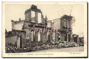 Postcard Old War Revigny Suite D & # 39Un Army Bombing