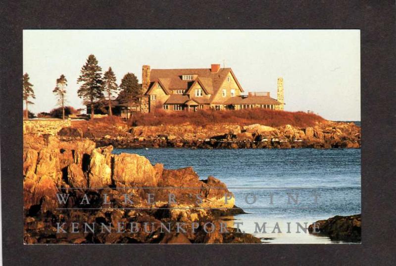 ME President Vice President George H W Bush Point Kennebunkport Maine Postcard