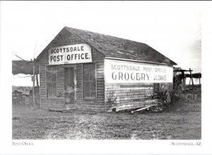 Scottsdale, AZ Arizona REPRO ~POST OFFICE & GROCERY STORE JL Davis  4X6 Postcard