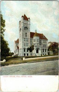 Fall River Mass Court House Antique Divided Back Postcard Germany WOB Note Vtg 