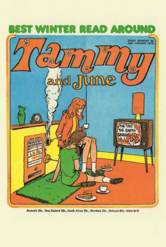 The Day The Earth Caught Fire Film TV Tammy Girls Comic Postcard